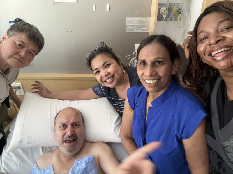 SOLW TEam Visit Reza at the Hospital